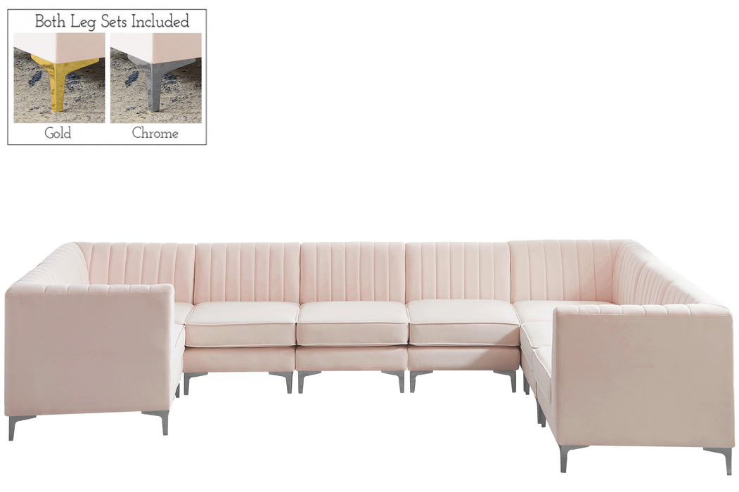 Alina Pink Velvet Modular Sectional - Royal Furniture & Gifts (MI) - Multi Location