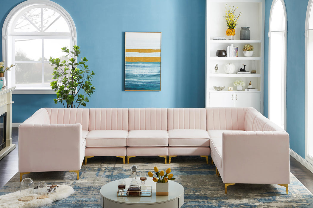 Alina Pink Velvet Modular Sectional - Royal Furniture & Gifts (MI) - Multi Location