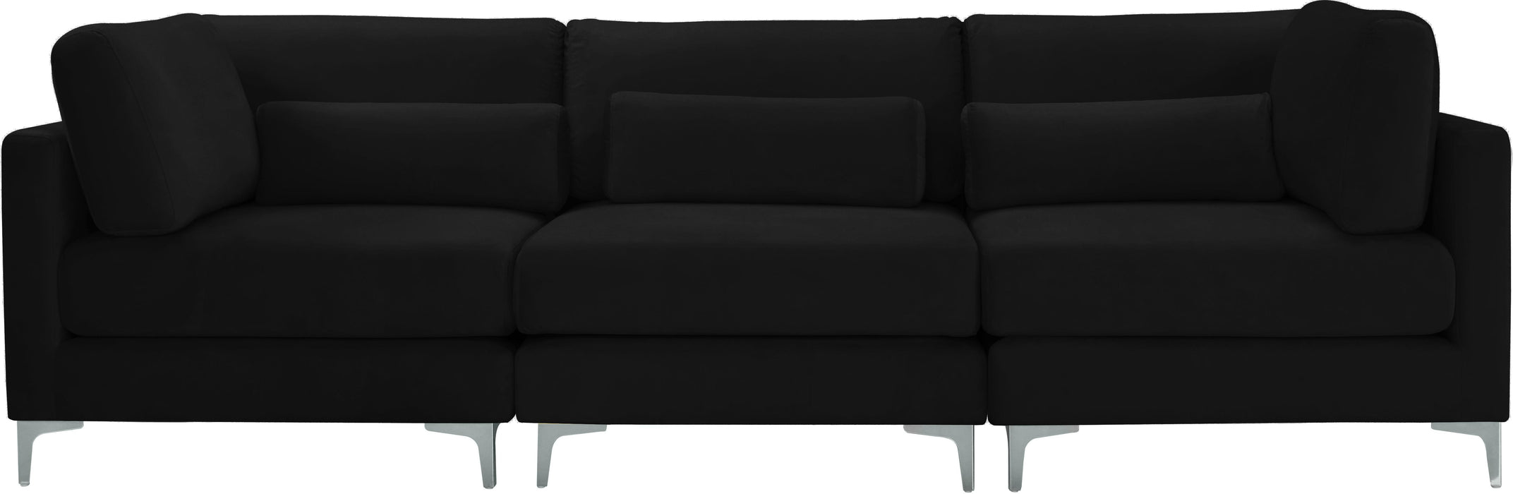 Julia Black Velvet Modular Sofa (3 Boxes) - Royal Furniture & Gifts (MI) - Multi Location