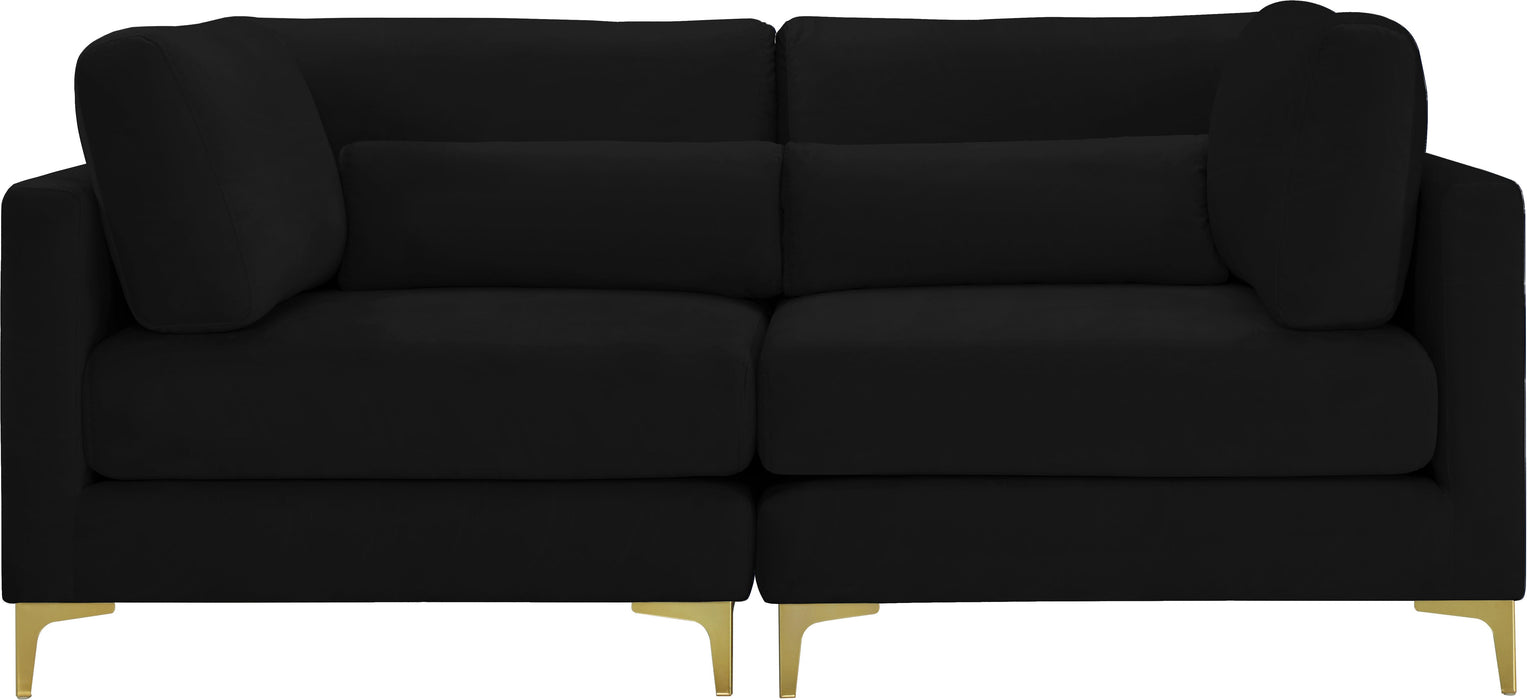 Julia Black Velvet Modular Sofa - Royal Furniture & Gifts (MI) - Multi Location