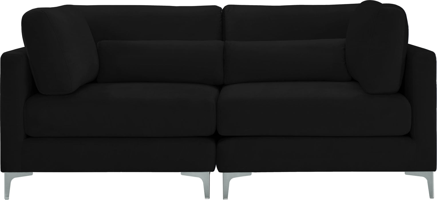 Julia Black Velvet Modular Sofa - Royal Furniture & Gifts (MI) - Multi Location