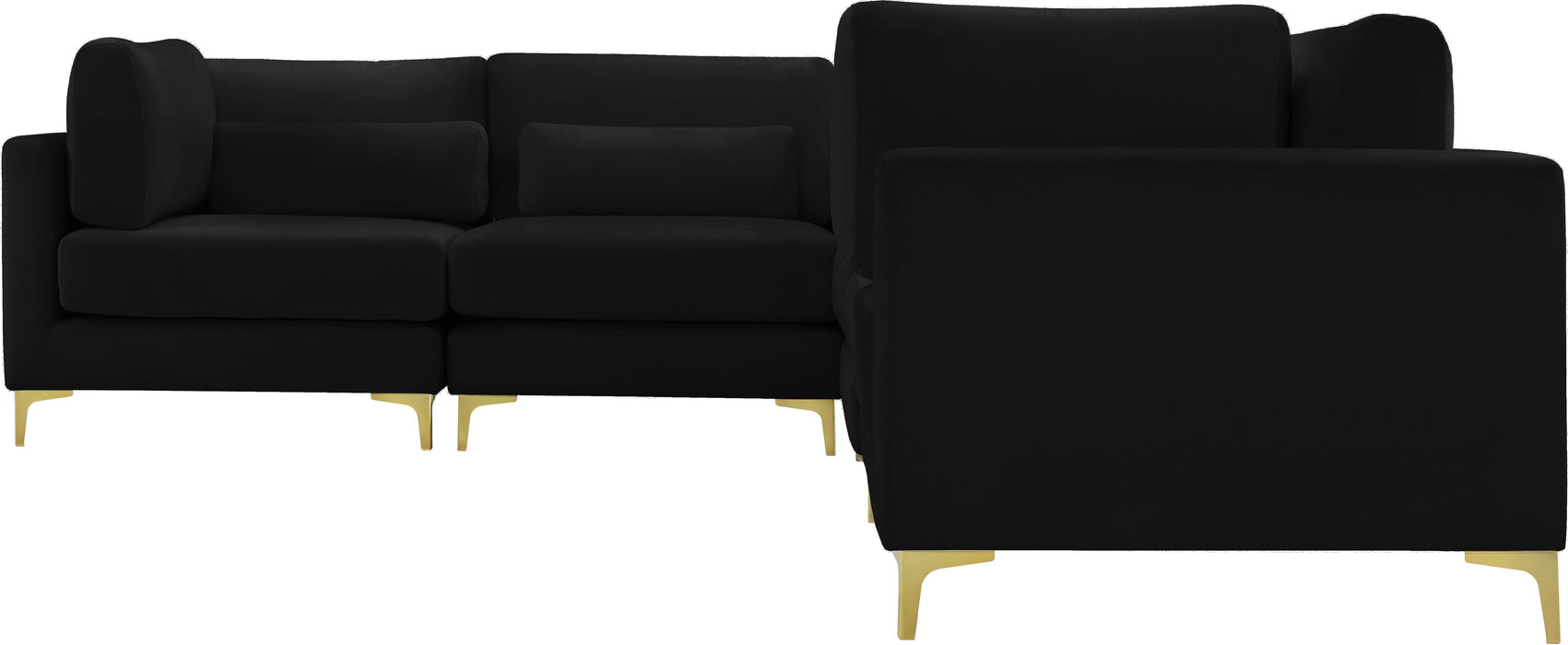 Julia Black Velvet Modular Sectional (6 Boxes) - Royal Furniture & Gifts (MI) - Multi Location