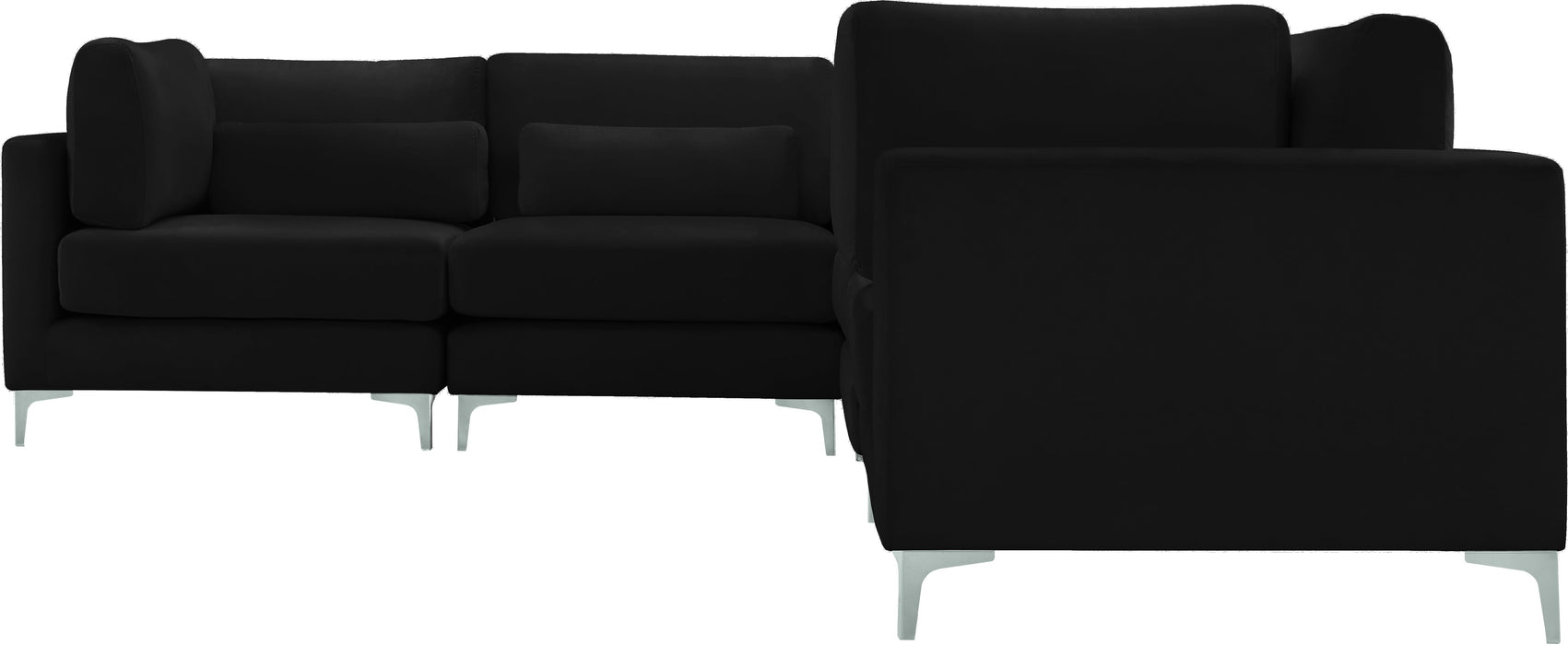 Julia Black Velvet Modular Sectional (6 Boxes) - Royal Furniture & Gifts (MI) - Multi Location