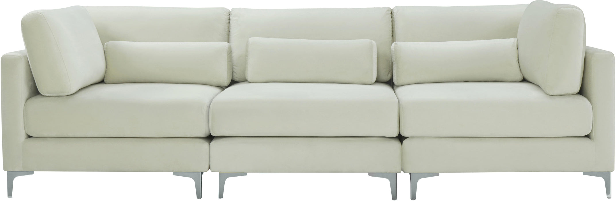 Julia Cream Velvet Modular Sofa (3 Boxes) - Royal Furniture & Gifts (MI) - Multi Location