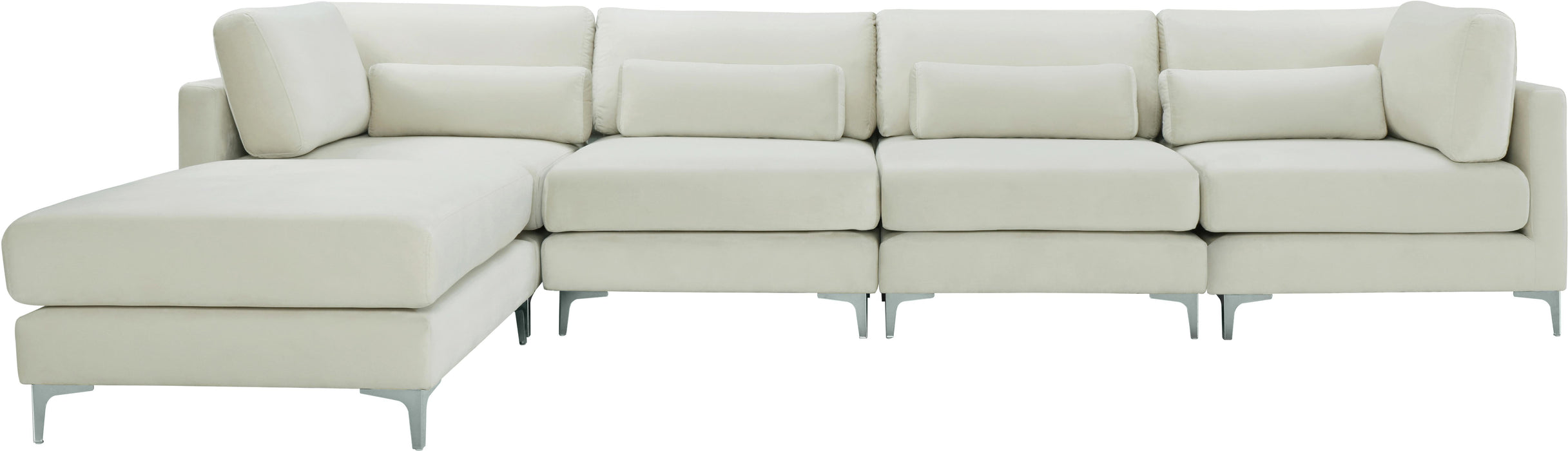 Julia Cream Velvet Modular Sectional (5 Boxes) - Royal Furniture & Gifts (MI) - Multi Location