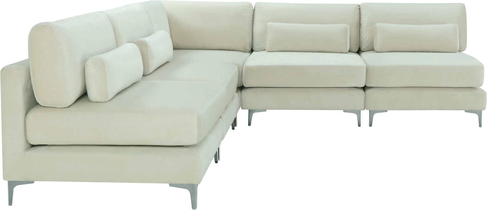 Julia Cream Velvet Modular Sectional (5 Boxes) - Royal Furniture & Gifts (MI) - Multi Location