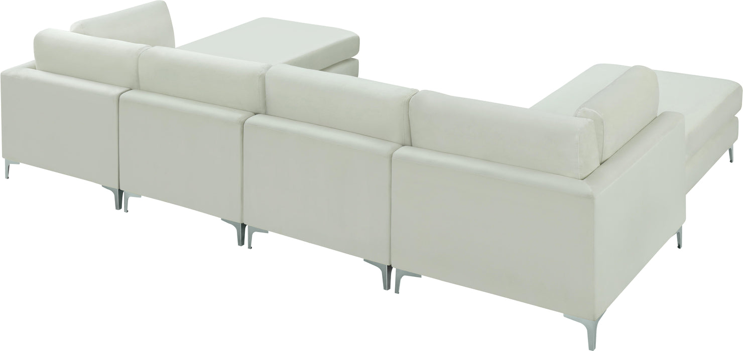 Julia Cream Velvet Modular Sectional (6 Boxes) - Royal Furniture & Gifts (MI) - Multi Location