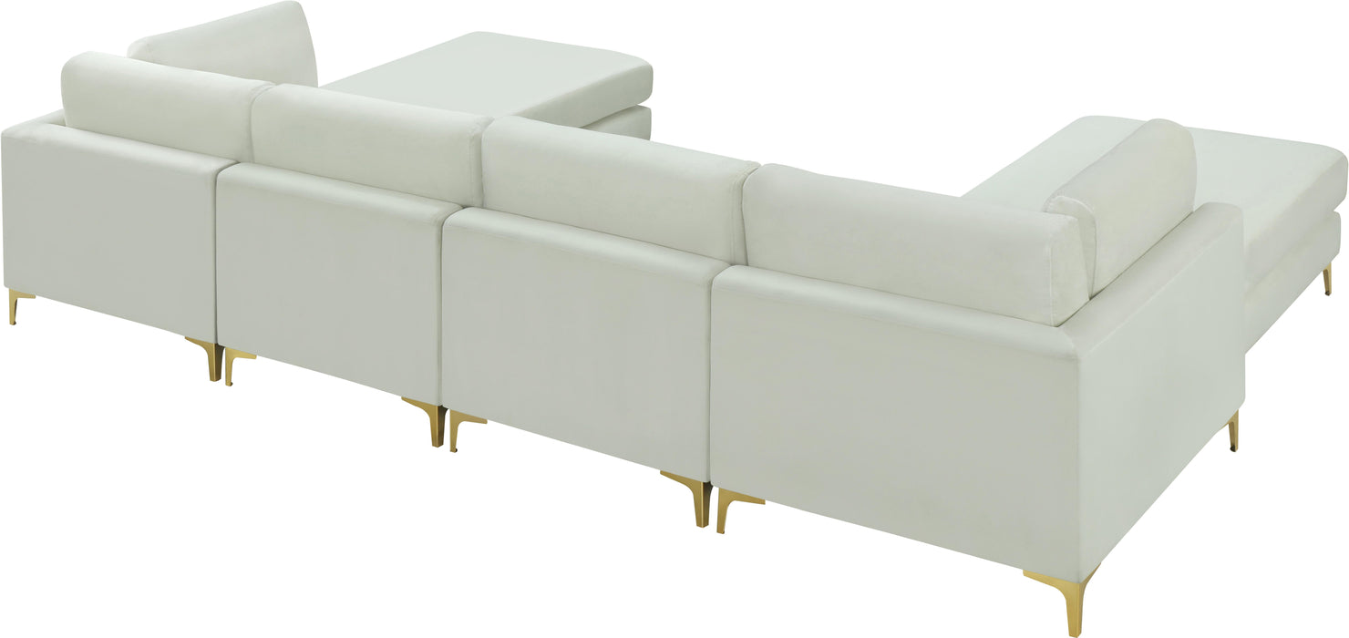 Julia Cream Velvet Modular Sectional (6 Boxes) - Royal Furniture & Gifts (MI) - Multi Location