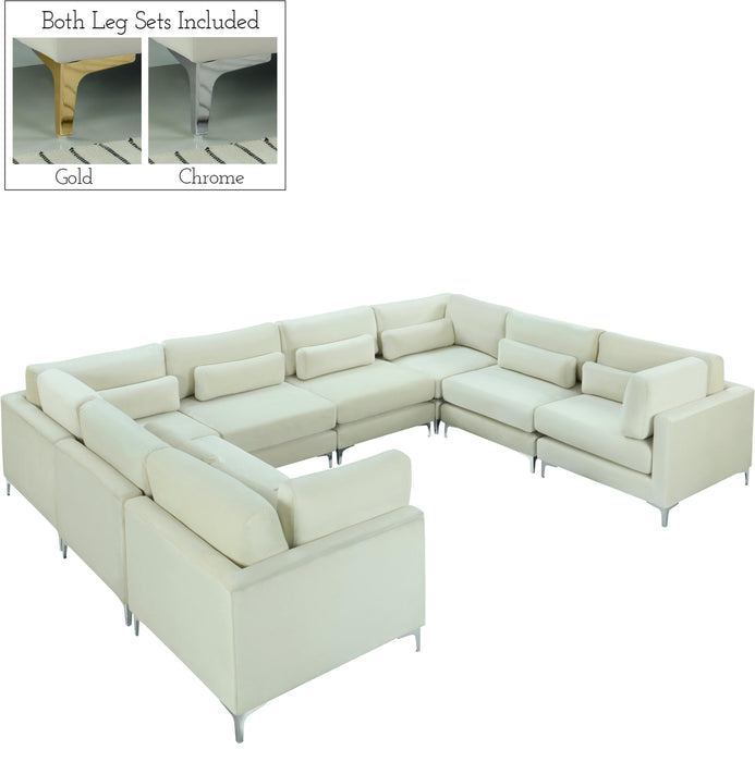 Julia Cream Velvet Modular Sectional (8 Boxes) - Royal Furniture & Gifts (MI) - Multi Location
