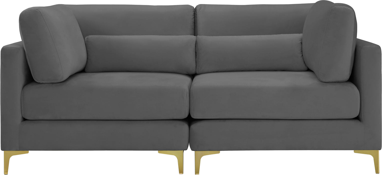 Julia Grey Velvet Modular Sofa - Royal Furniture & Gifts (MI) - Multi Location