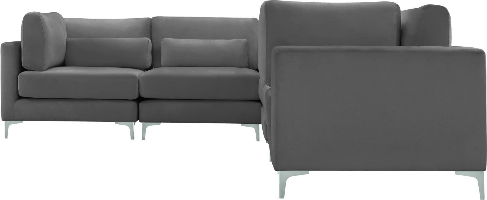 Julia Grey Velvet Modular Sectional (6 Boxes) - Royal Furniture & Gifts (MI) - Multi Location