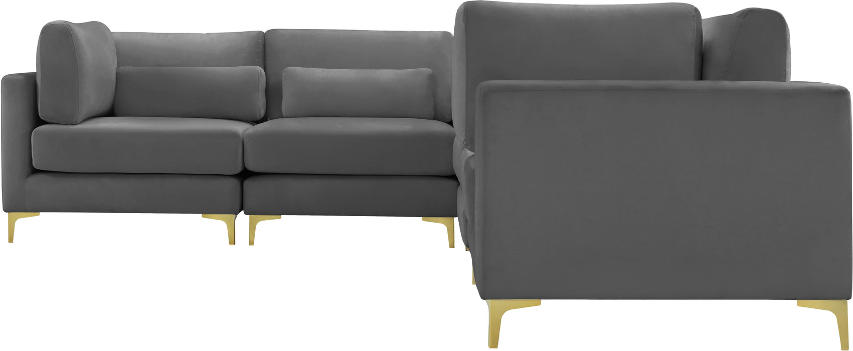 Julia Grey Velvet Modular Sectional (6 Boxes) - Royal Furniture & Gifts (MI) - Multi Location