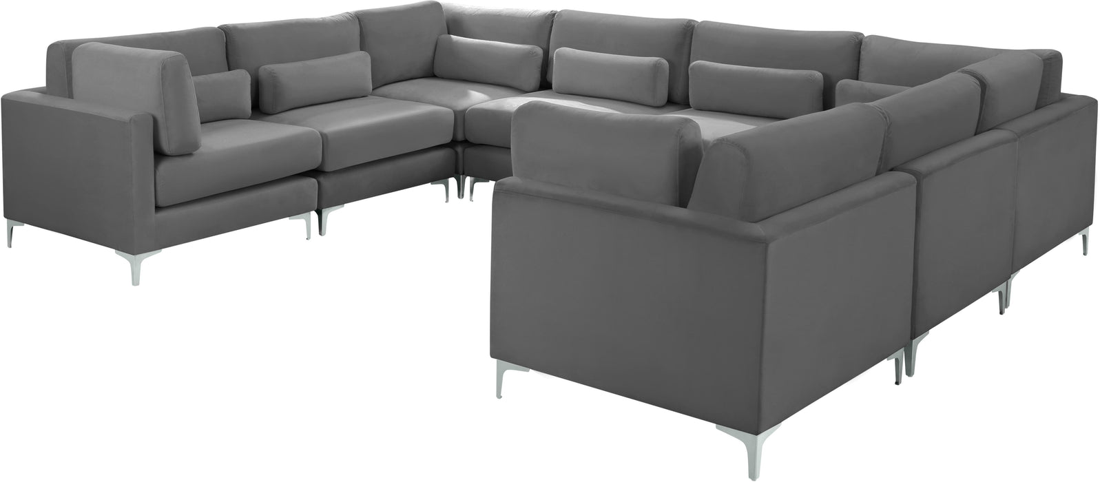 Julia Grey Velvet Modular Sectional (8 Boxes) - Royal Furniture & Gifts (MI) - Multi Location