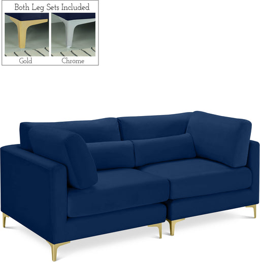 Julia Navy Velvet Modular Sofa - Royal Furniture & Gifts (MI) - Multi Location