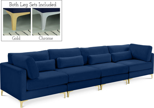 Julia Navy Velvet Modular Sofa (4 Boxes) - Royal Furniture & Gifts (MI) - Multi Location