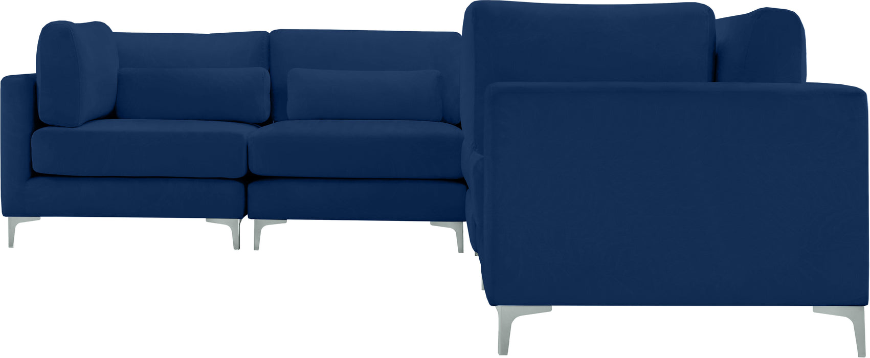 Julia Navy Velvet Modular Sectional (5 Boxes) - Royal Furniture & Gifts (MI) - Multi Location