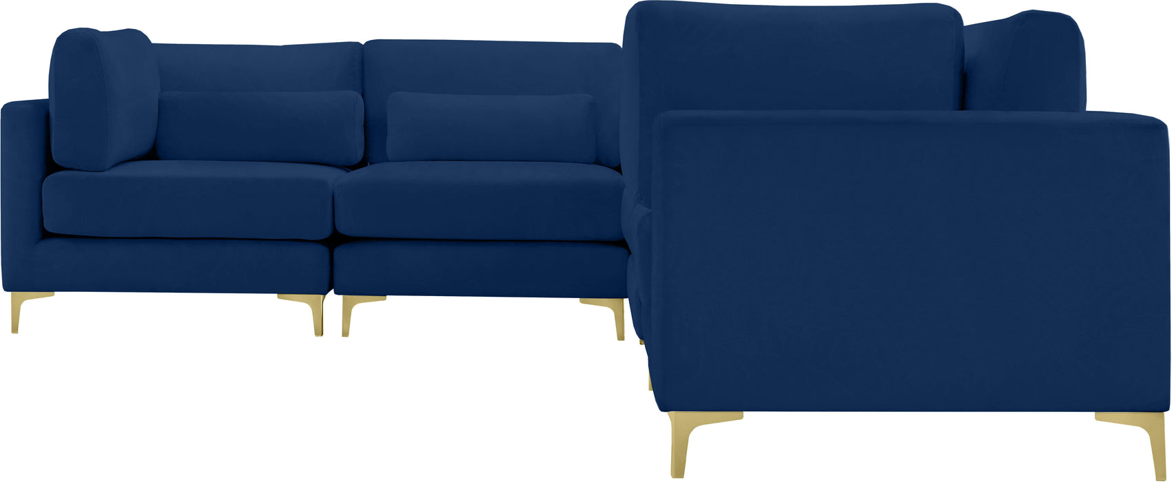 Julia Navy Velvet Modular Sectional (5 Boxes) - Royal Furniture & Gifts (MI) - Multi Location