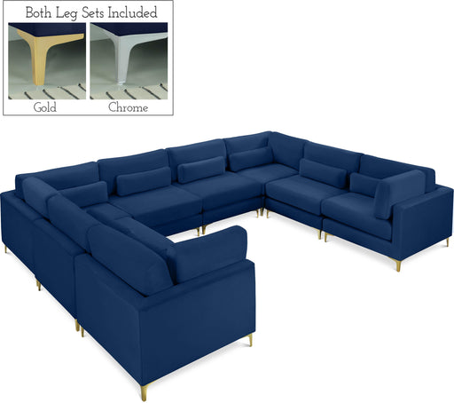 Julia Navy Velvet Modular Sectional (8 Boxes) - Royal Furniture & Gifts (MI) - Multi Location