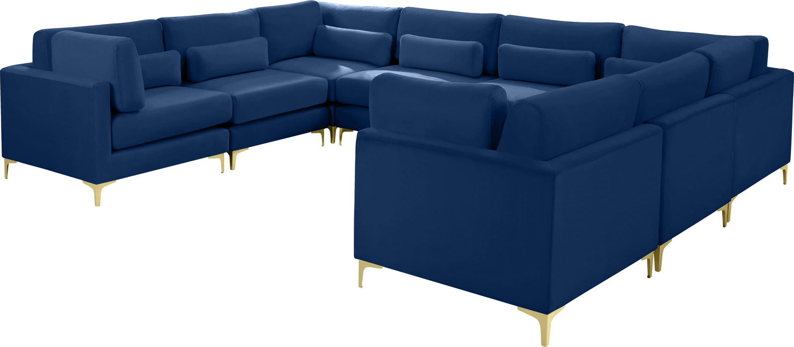 Julia Navy Velvet Modular Sectional (8 Boxes) - Royal Furniture & Gifts (MI) - Multi Location