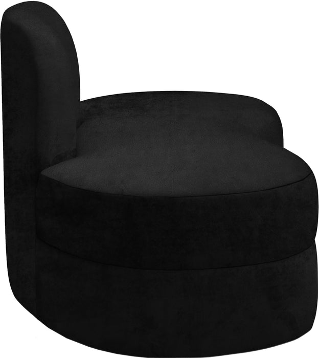 Mitzy Black Velvet Loveseat - Royal Furniture & Gifts (MI) - Multi Location