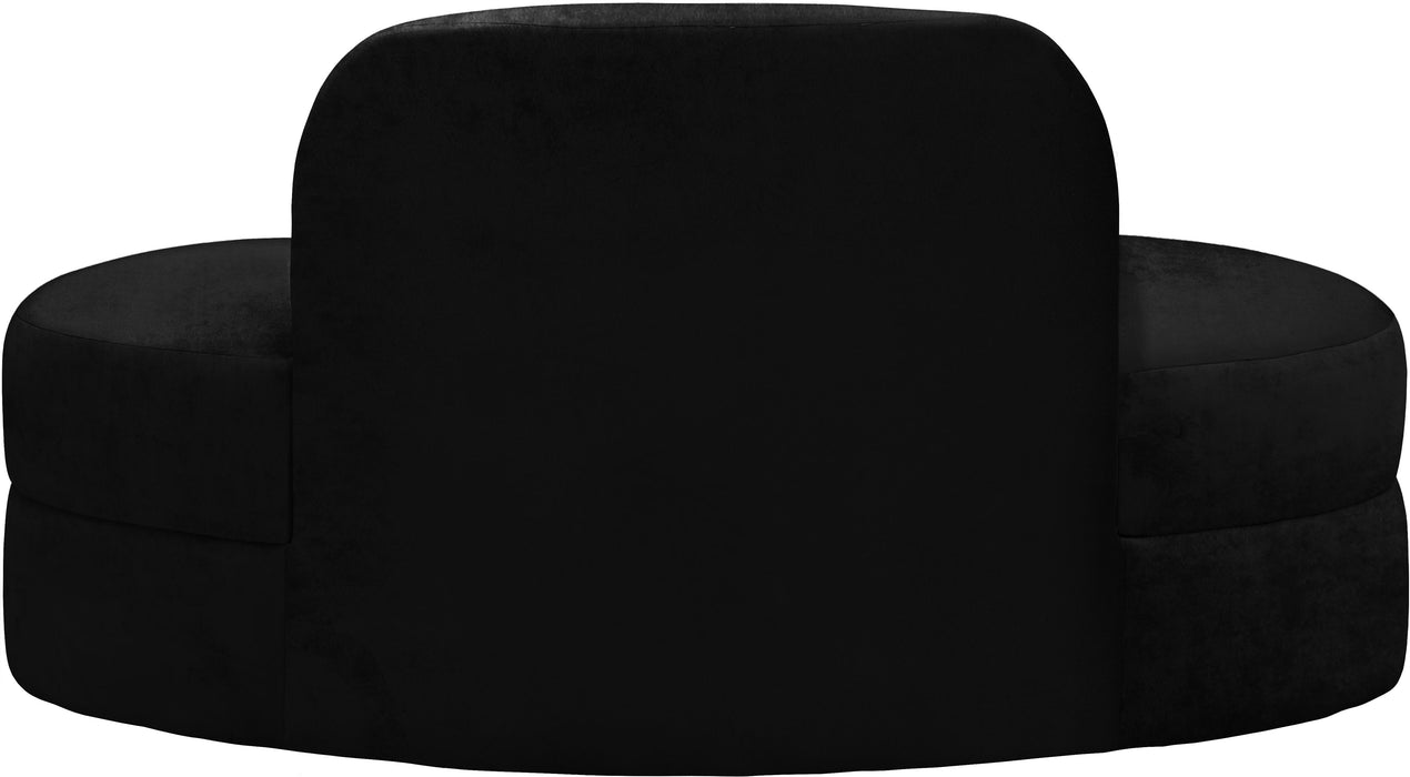 Mitzy Black Velvet Loveseat - Royal Furniture & Gifts (MI) - Multi Location