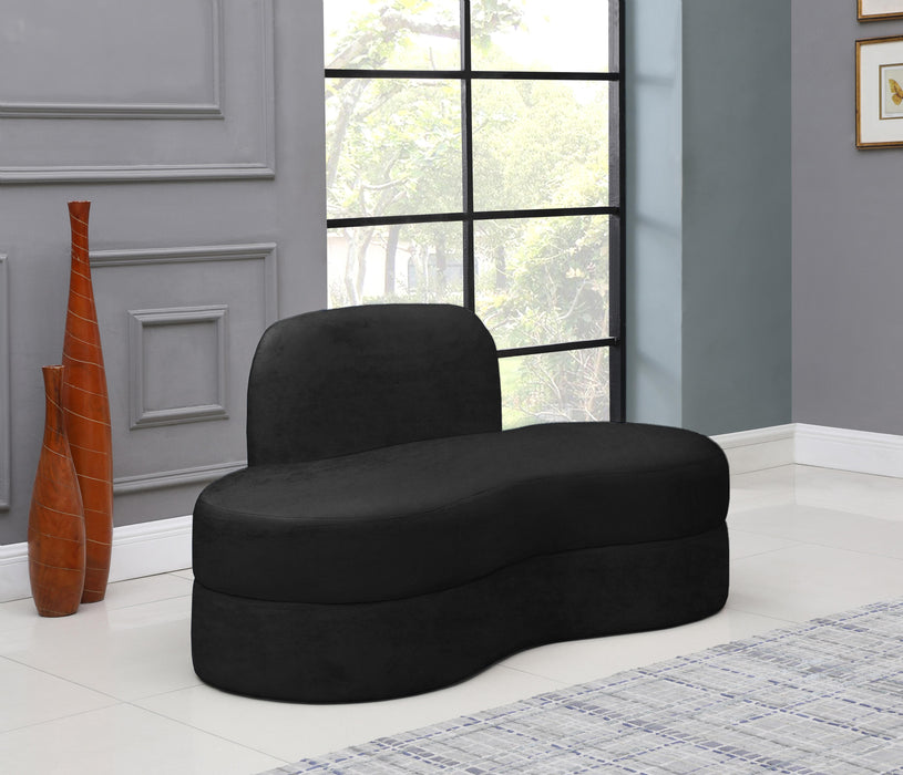 Mitzy Black Velvet Loveseat - Royal Furniture & Gifts (MI) - Multi Location