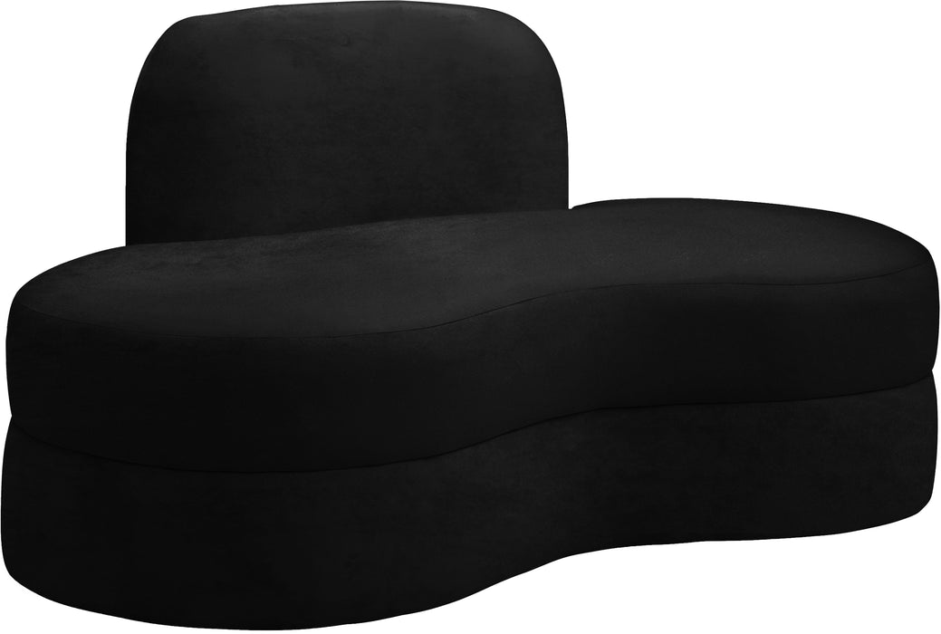 Mitzy Black Velvet Loveseat - Royal Furniture & Gifts (MI) - Multi Location