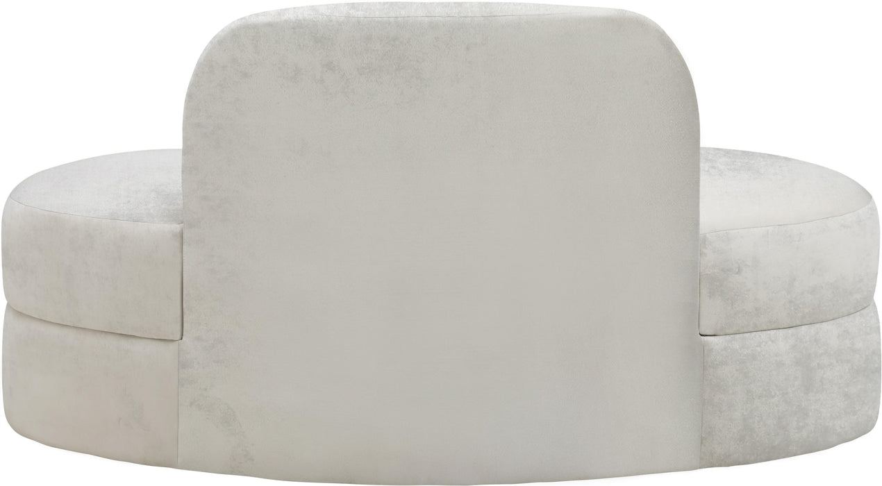 Mitzy Cream Velvet Loveseat - Royal Furniture & Gifts (MI) - Multi Location