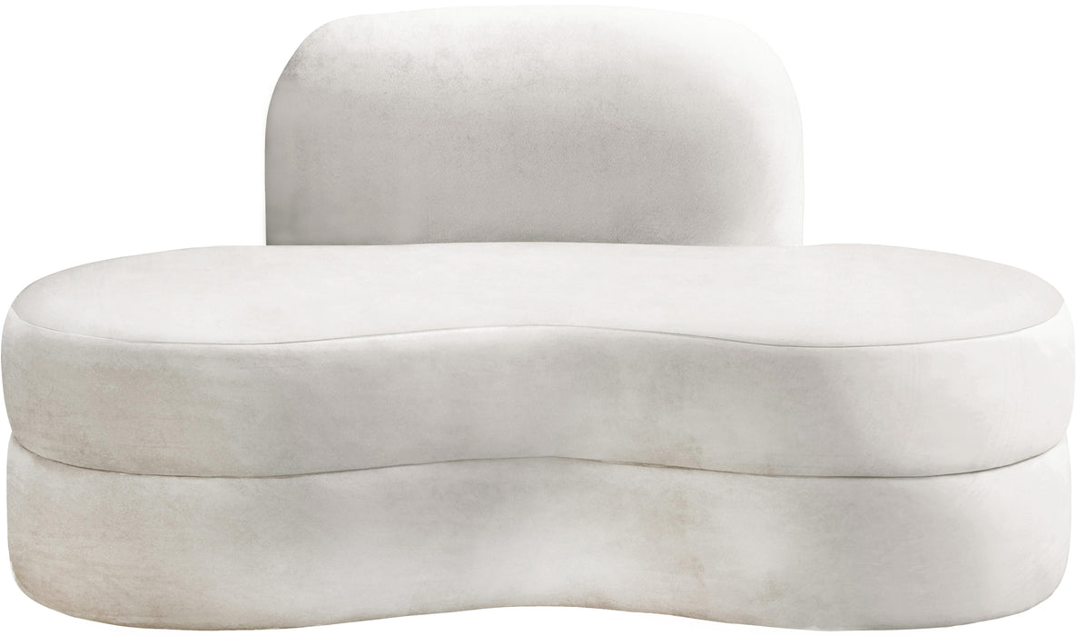 Mitzy Cream Velvet Loveseat - Royal Furniture & Gifts (MI) - Multi Location