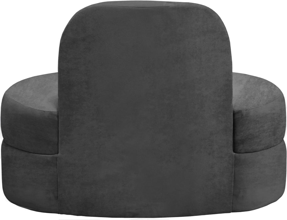 Mitzy Grey Velvet Chair - Royal Furniture & Gifts (MI) - Multi Location