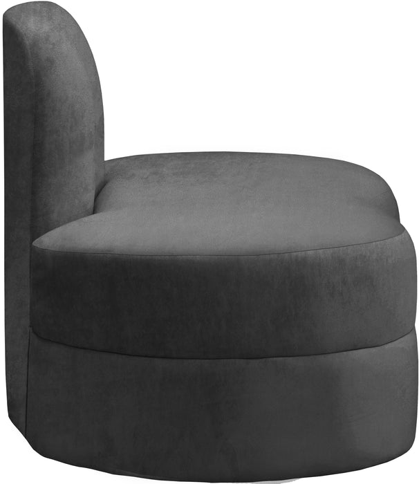 Mitzy Grey Velvet Chair - Royal Furniture & Gifts (MI) - Multi Location