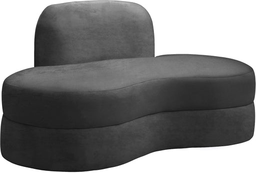 Mitzy Grey Velvet Loveseat - Royal Furniture & Gifts (MI) - Multi Location