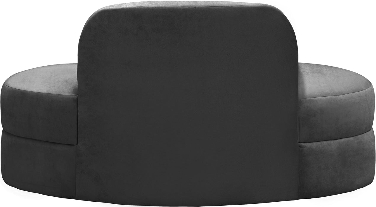 Mitzy Grey Velvet Loveseat - Royal Furniture & Gifts (MI) - Multi Location