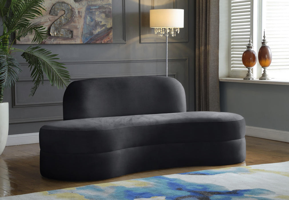 Mitzy Grey Velvet Sofa - Royal Furniture & Gifts (MI) - Multi Location