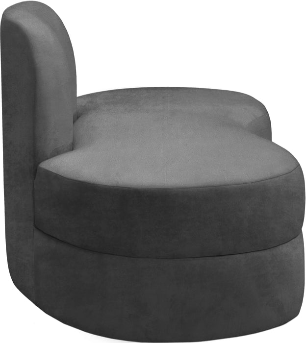Mitzy Grey Velvet Loveseat - Royal Furniture & Gifts (MI) - Multi Location
