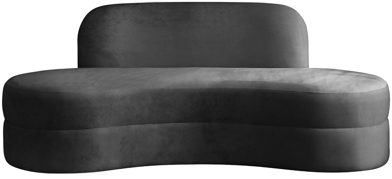 Mitzy Grey Velvet Sofa - Royal Furniture & Gifts (MI) - Multi Location