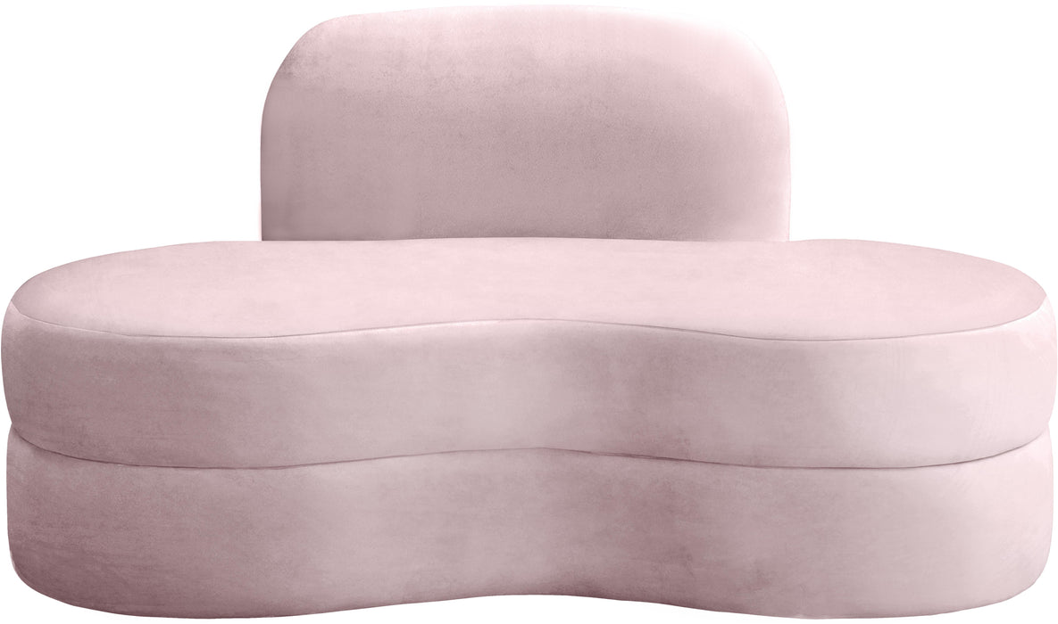 Mitzy Pink Velvet Loveseat - Royal Furniture & Gifts (MI) - Multi Location