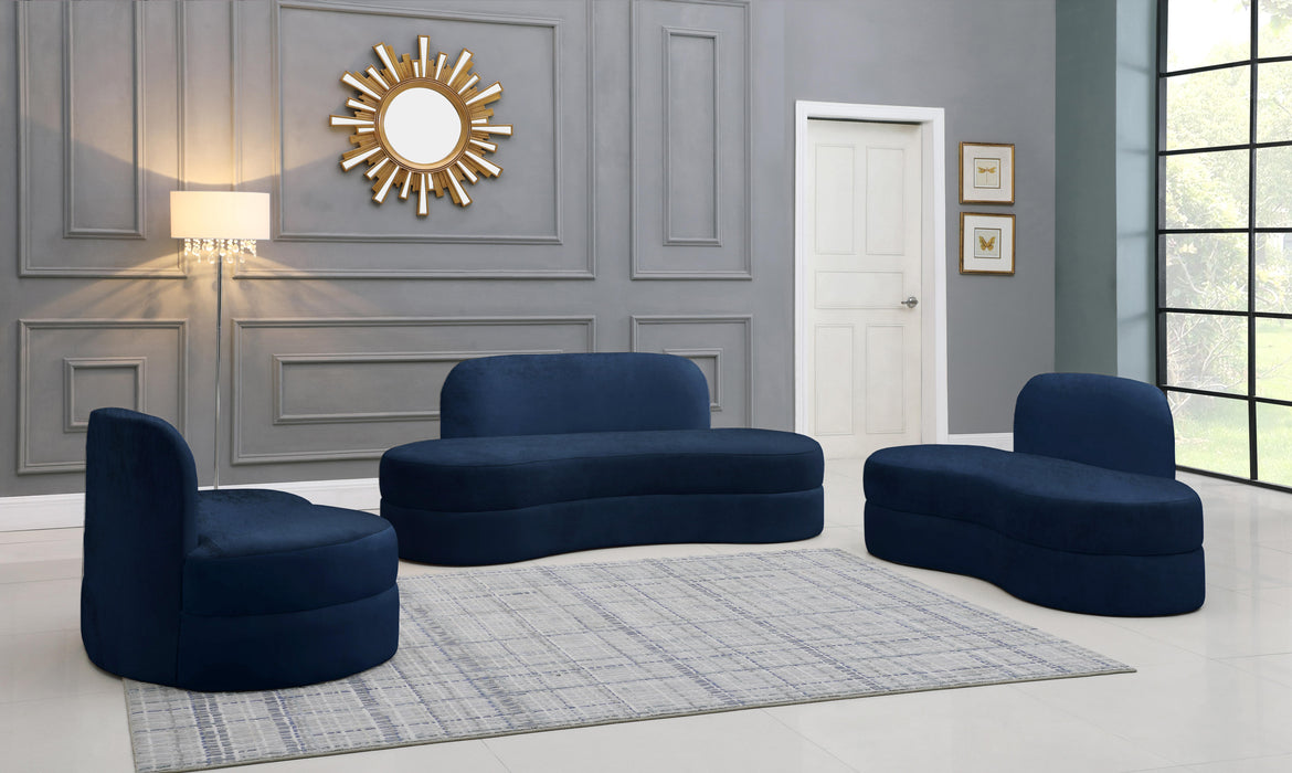 Mitzy Navy Velvet Loveseat - Royal Furniture & Gifts (MI) - Multi Location