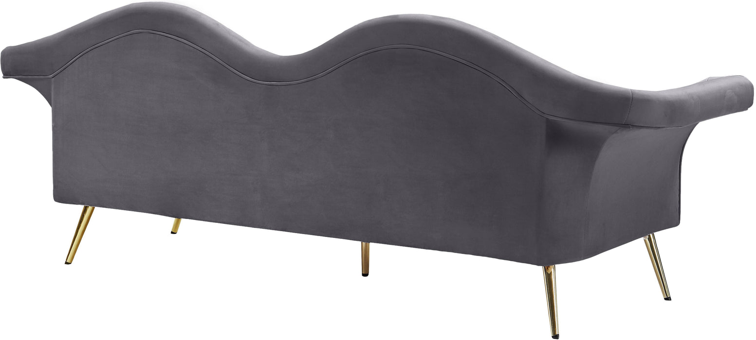 Lips Grey Velvet Sofa