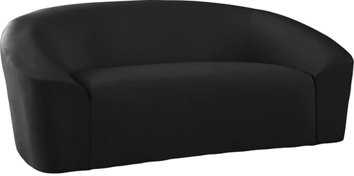 Riley Black Velvet Loveseat - Royal Furniture & Gifts (MI) - Multi Location