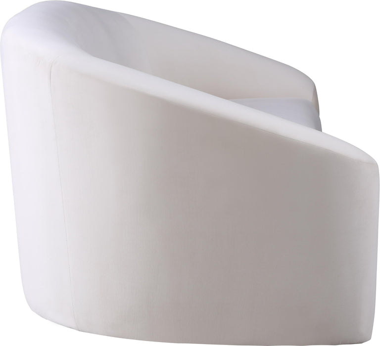 Riley Cream Velvet Loveseat - Royal Furniture & Gifts (MI) - Multi Location