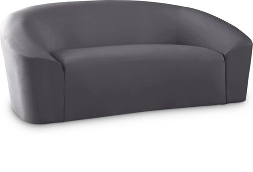 Riley Grey Velvet Loveseat - Royal Furniture & Gifts (MI) - Multi Location