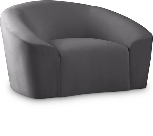 Riley Grey Velvet Chair - Royal Furniture & Gifts (MI) - Multi Location
