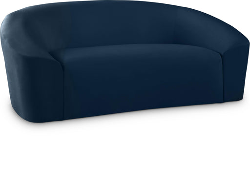 Riley Navy Velvet Loveseat - Royal Furniture & Gifts (MI) - Multi Location
