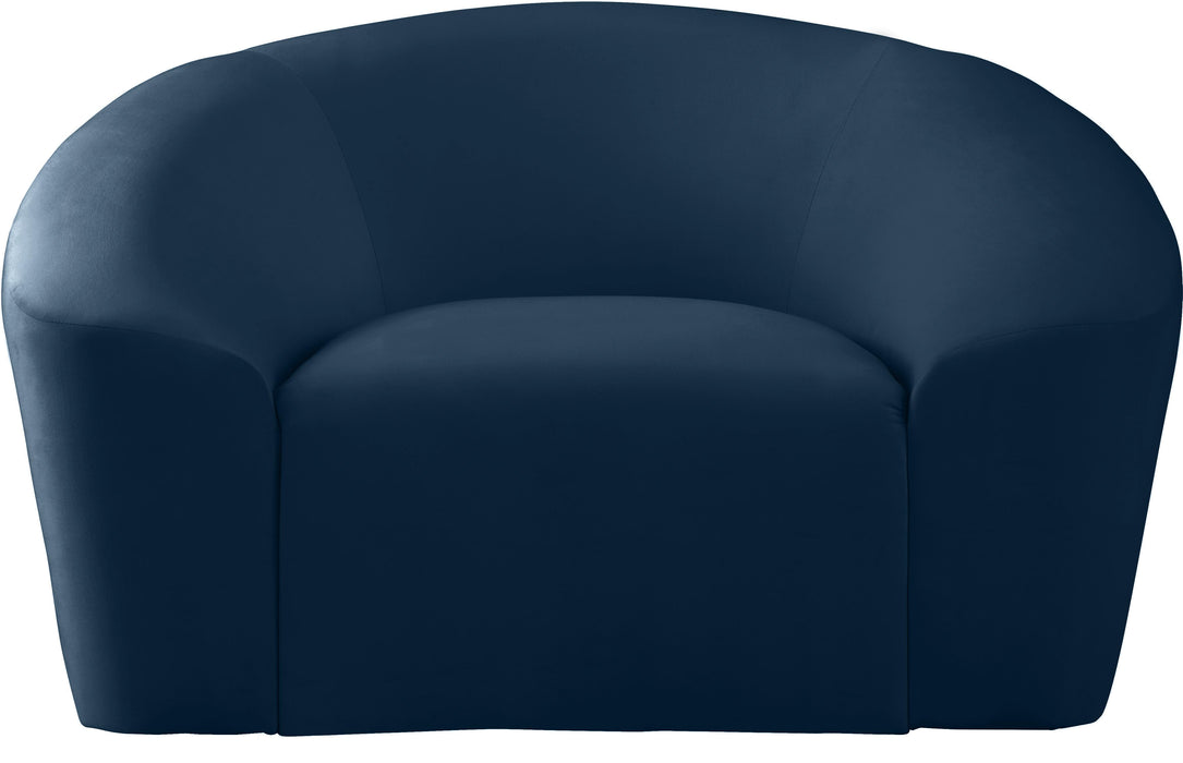 Riley Navy Velvet Chair - Royal Furniture & Gifts (MI) - Multi Location