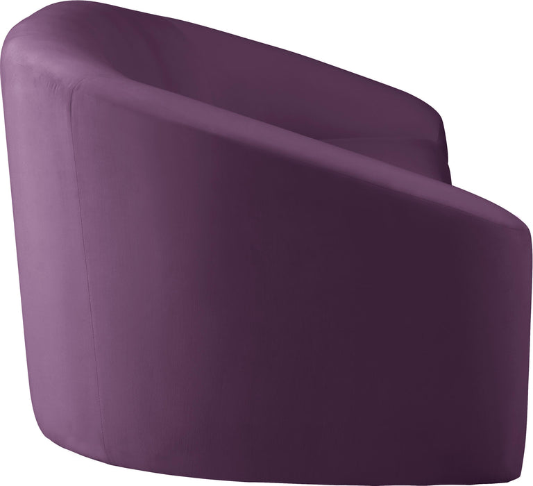 Riley Purple Velvet Loveseat - Royal Furniture & Gifts (MI) - Multi Location