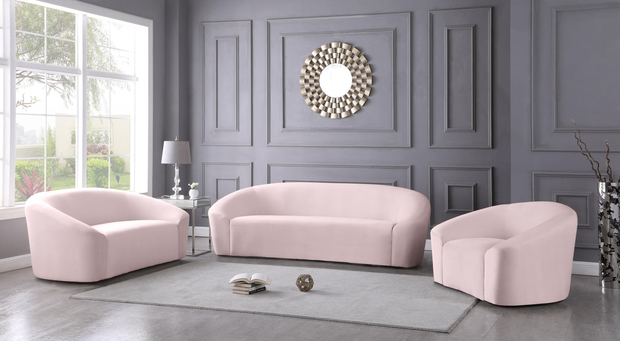 Riley Pink Velvet Sofa - Royal Furniture & Gifts (MI) - Multi Location