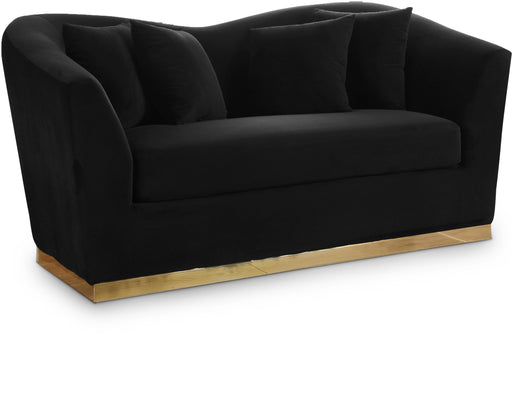 Arabella Black Velvet Loveseat - Royal Furniture & Gifts (MI) - Multi Location