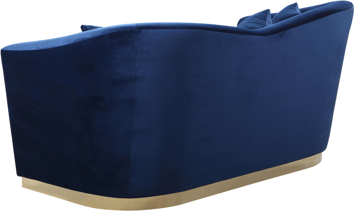 Arabella Navy Velvet Loveseat - Royal Furniture & Gifts (MI) - Multi Location