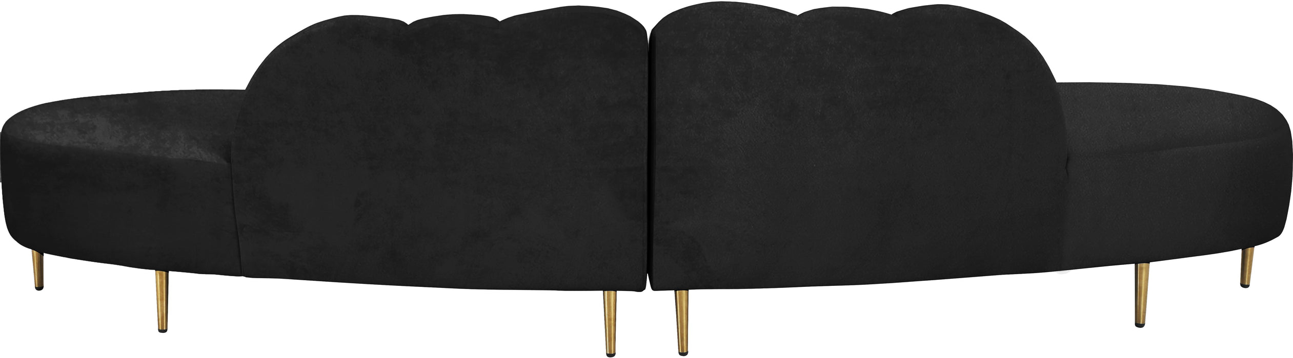 Divine Black Velvet 2pc. Sectional - Royal Furniture & Gifts (MI) - Multi Location